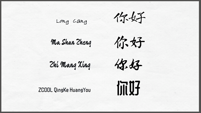 Chinese Simplified Fonts VideoScribe