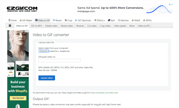 User Guide for Video to GIF Converter