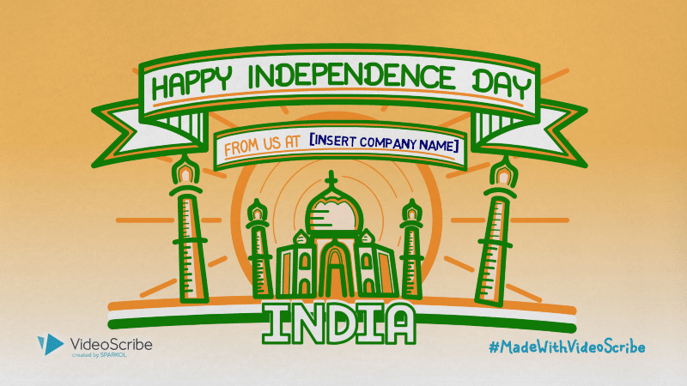 Happy Indian Independence Day VideoScribe animated video template