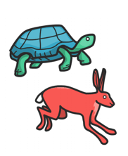 Hare and tortoise metaphor VideoScribe image