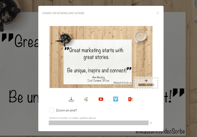 Helpful VideoScribe features how to add logo