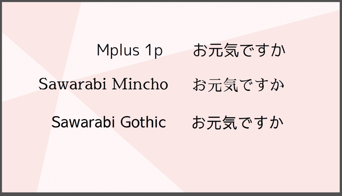 Japanese Fonts VideoScribe