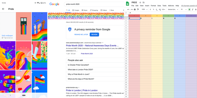 Pride month google