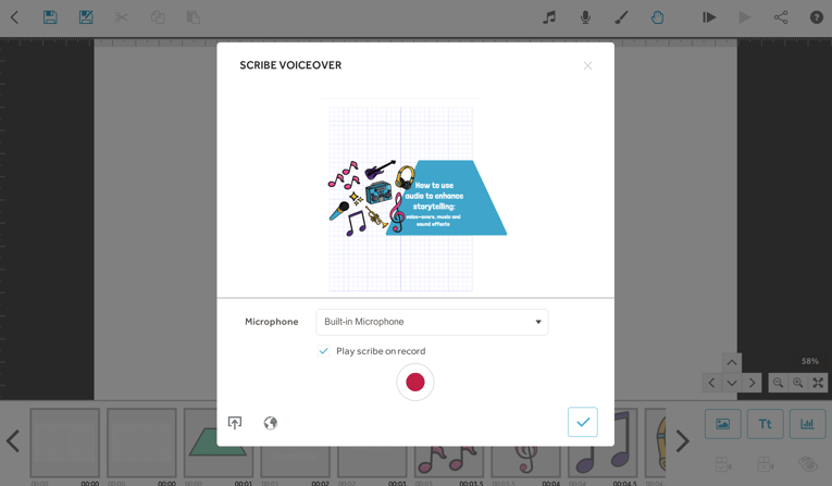 How to record a voice-over in VideoScribe