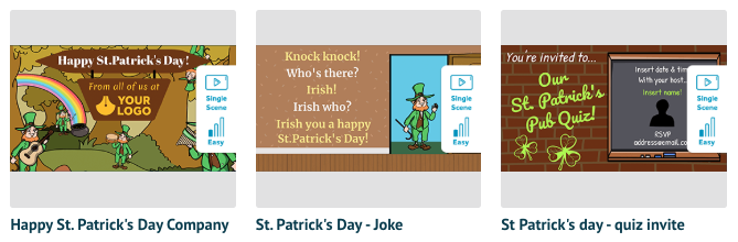 VideoCribe's St Paddy's Day video templates