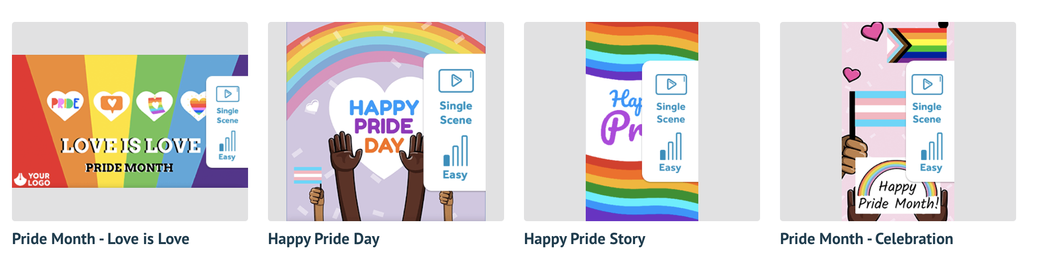 Pride video templates