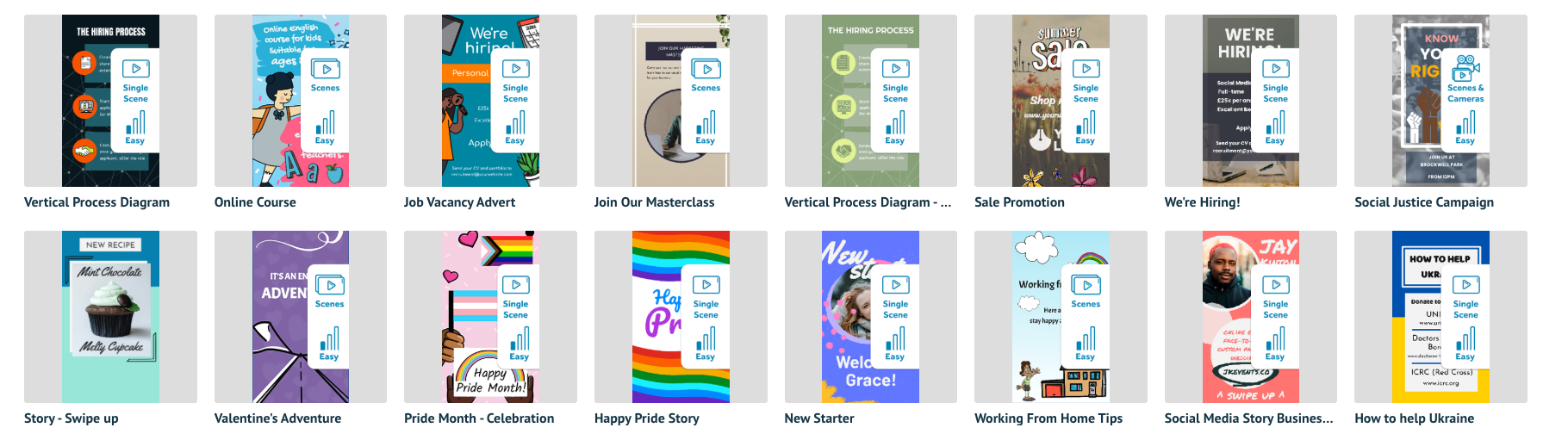 Social media templates