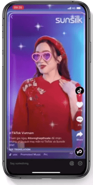 TikTok branded lenses effects filters advertisement example