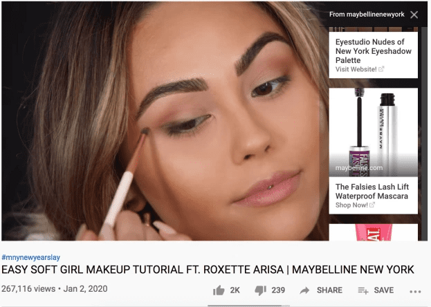 Video Marketing Trends 2021 Blog example makeup tutorial