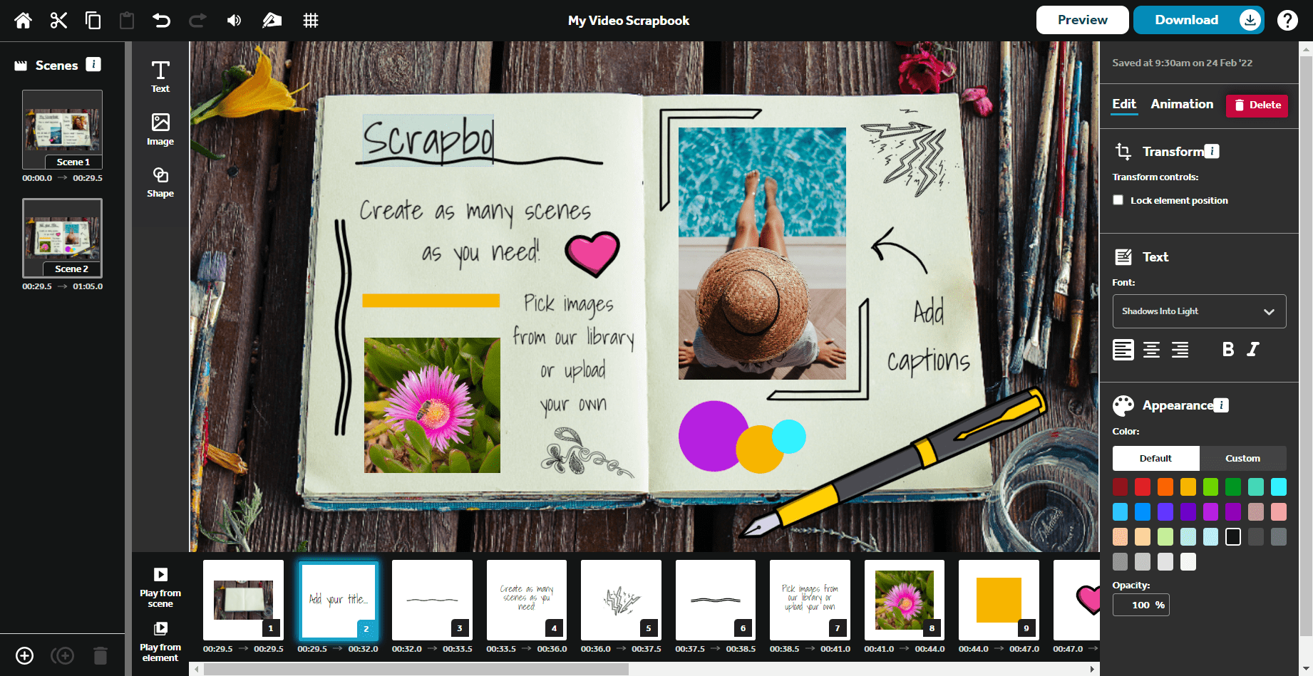 VideoScribe for browser create video from template