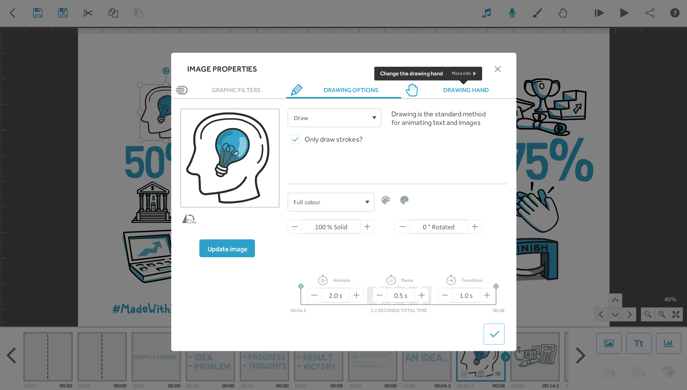 VideoScribe for desktop animaton options