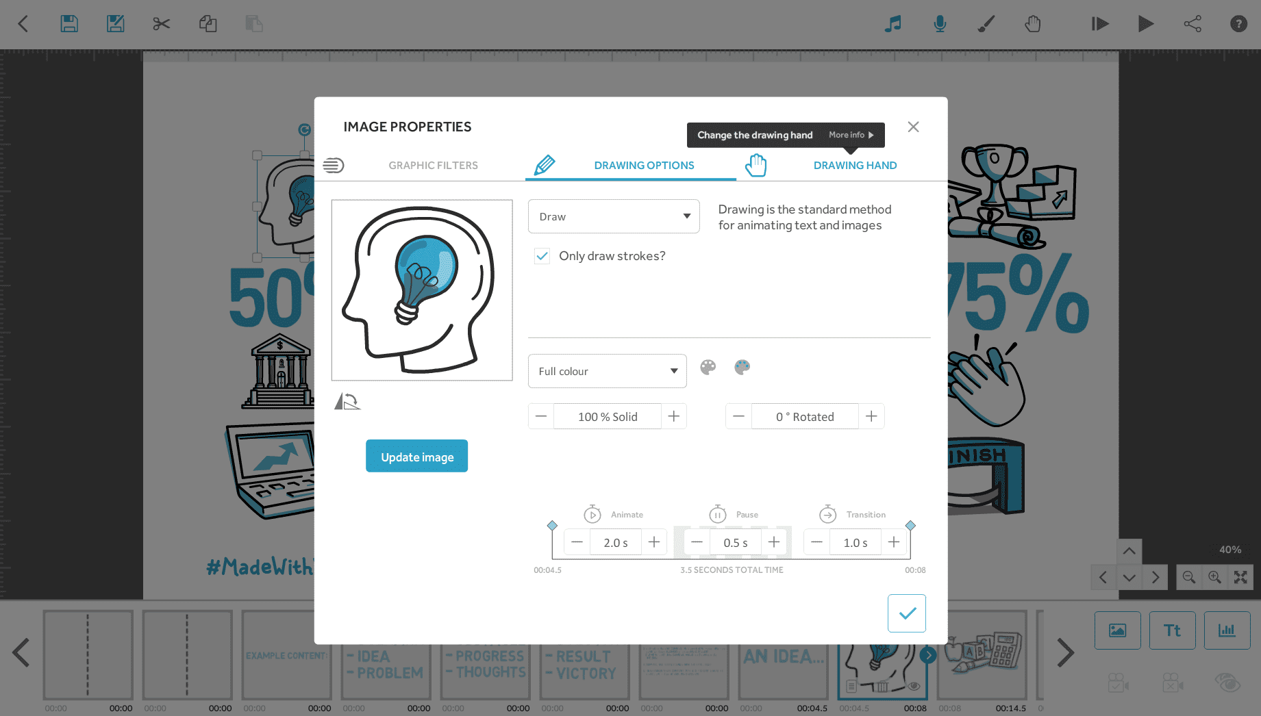 VideoScribe for desktop animation options