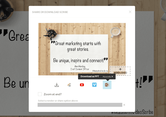 download as PPT PowerPoint Presentation share scribe video VideoScribe