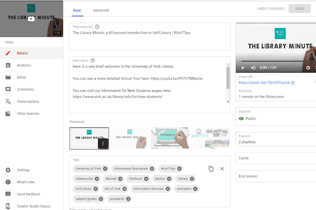 step by step guide exporting to YouTube set video thumbnail