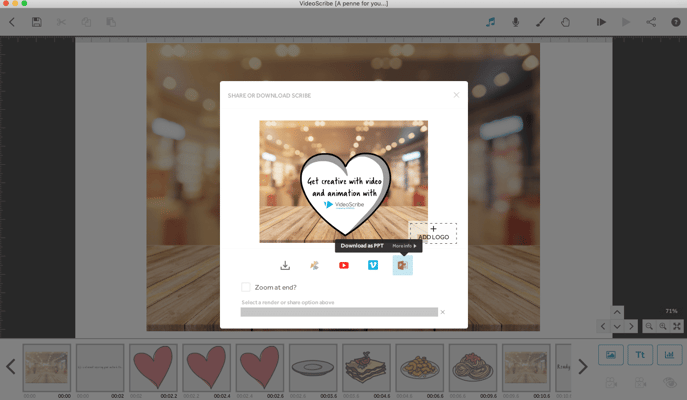 transform video download as PPT PowerPoint presentation VideoScribe pasta example