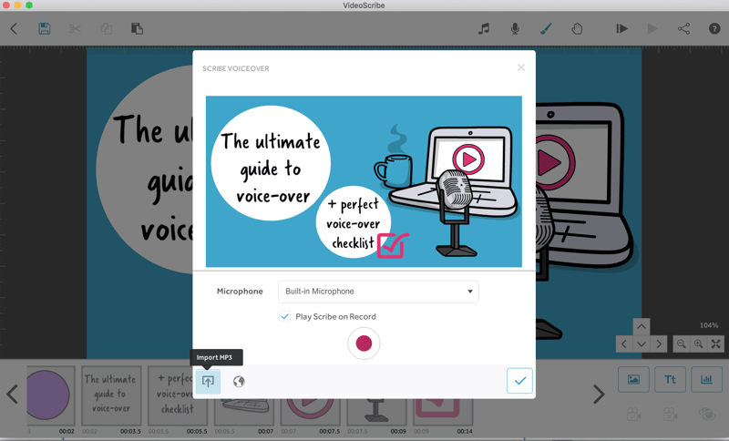 VideoScribe for desktop import voiceover