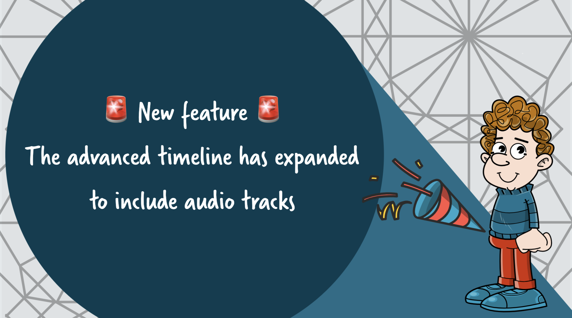 🚨 New feature 🚨 The advanced timeline has expanded to include audio tracks